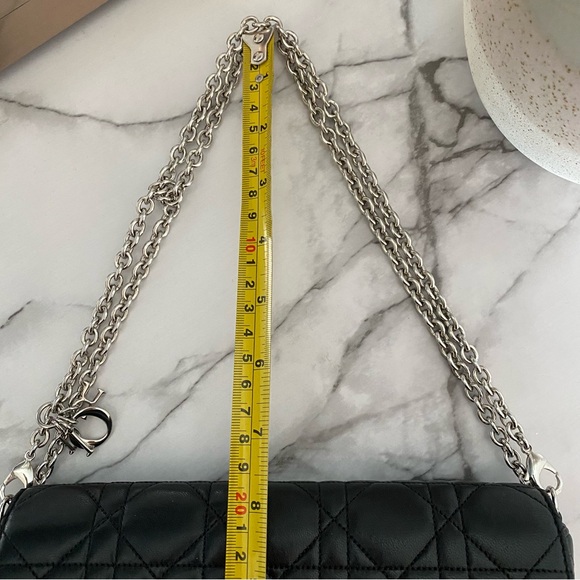 Christian Dior, Miss Dior Black Cannage Lambskin Small Flap Bag with Chain - Picture 15 of 16